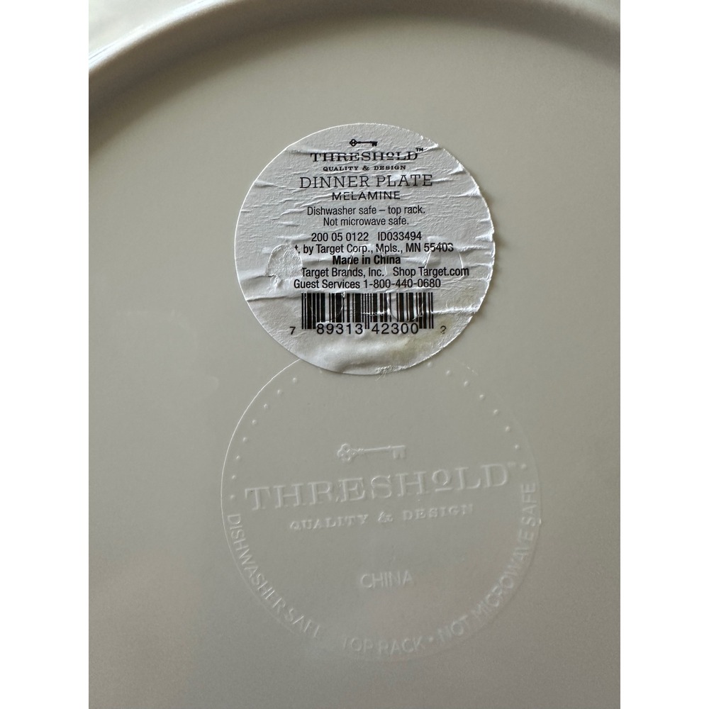 Threshold Melamine Roped Vasaio Floral Dinnerware Plates Set Of 4 10.5 - Picture 4 of 4